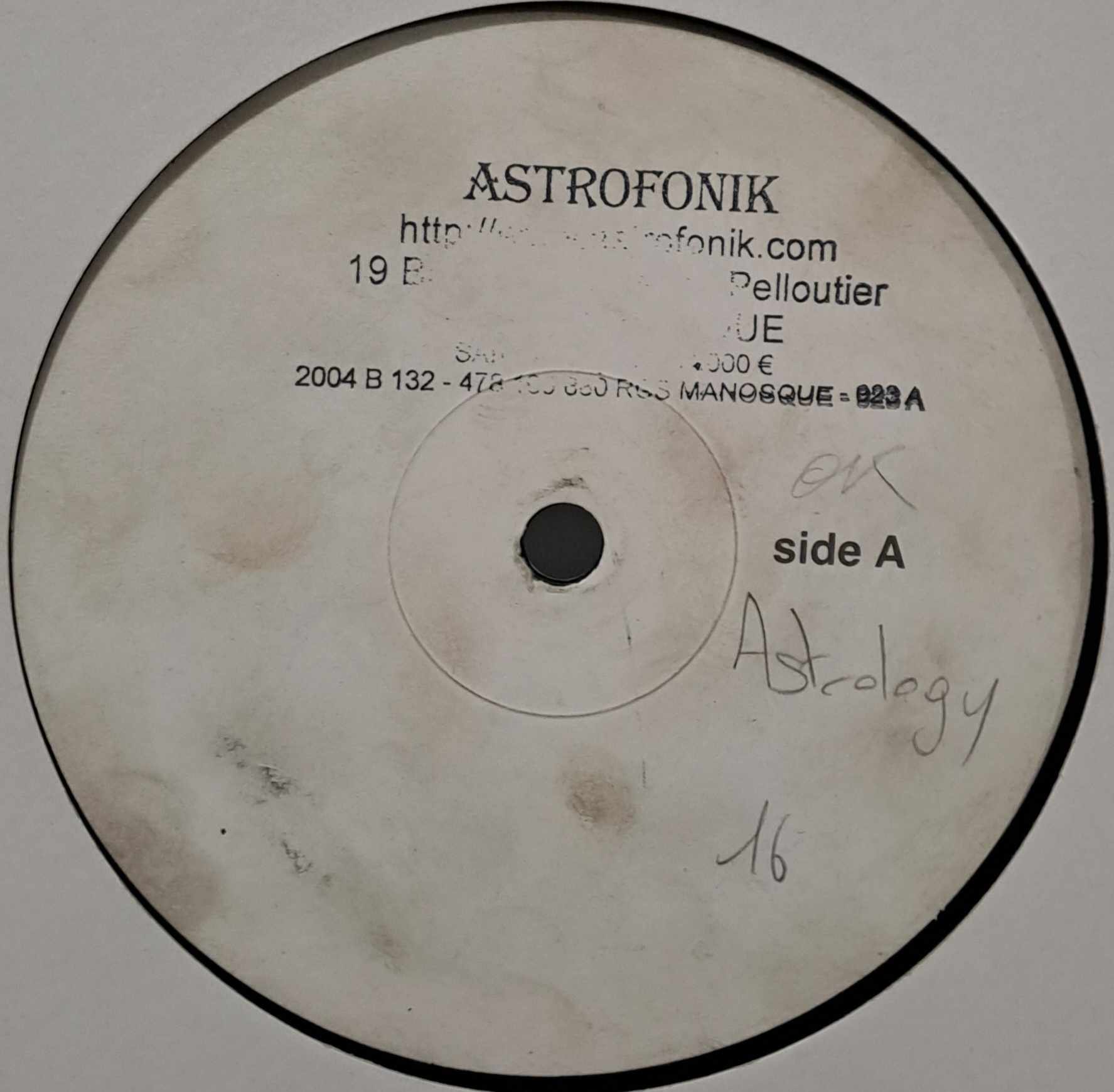 Astrology 16 (White Label) - vinyle freetekno